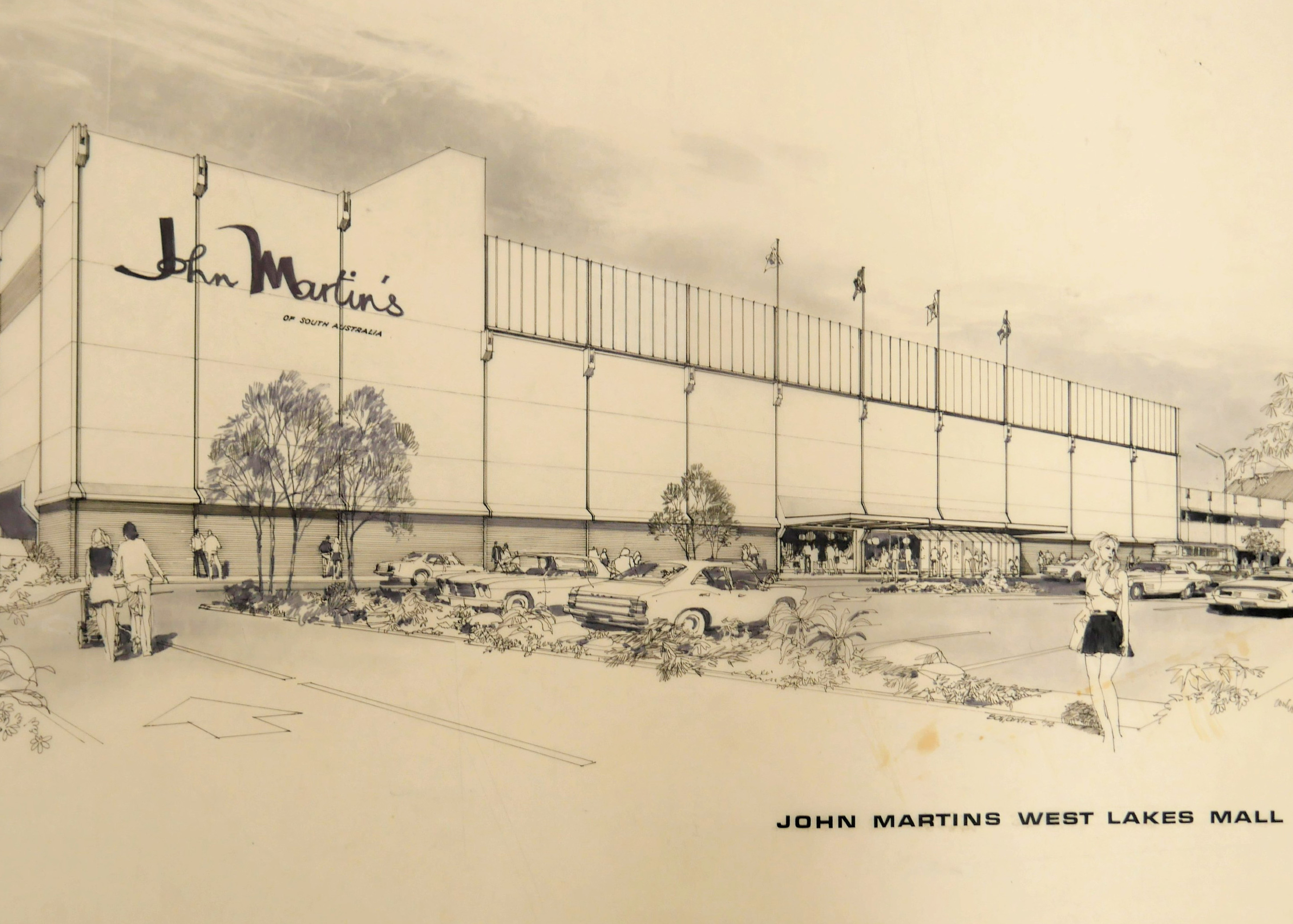 Snowden Brougham & Moulds Pty Ltd Architects, West Lakes Mall, 1973 S388_11_15, Architecture Museum, University of South Australia