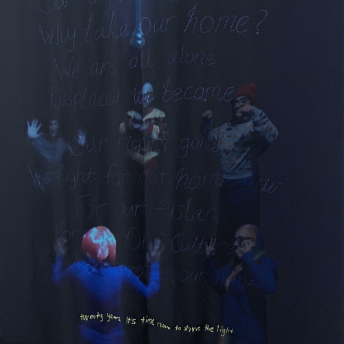 Chelle Destefano, Artwork: Deaf Club, Video Performance Projected Onto Textile